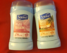 4 Pack Suave Powder &amp; Tropical Paradise Invisible Solid 48H Protection - £17.15 GBP
