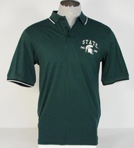 Izod Collegiate Michigan State Spartans Green Short Sleeve Polo Shirt Men&#39;s NWT - £37.56 GBP