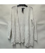 Karen Scott Womens S Bright White Open Front Textured Cardigan Sweater N... - $33.78 CAD