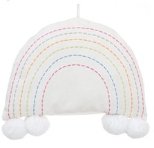 NoJo Rainbow Soft Shaped Cotton Canvas Wall Decor, Ivory/Blue/Pink/Red, Rainbow - £7.40 GBP