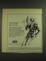 1974 Graham &amp; Gunn Giralda Sport Coat Advertisement - $18.49