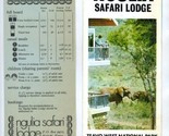 Ngulia  Safari Lodge Brochure Tsavo West National Park Kenya Africa 1970&#39;s - £11.60 GBP
