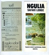 Ngulia  Safari Lodge Brochure Tsavo West National Park Kenya Africa 1970&#39;s - £11.58 GBP