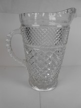 Anchor Hocking Wexford Pitcher Pressed Glass Diamond Pattern 64 Oz 9in - $18.50