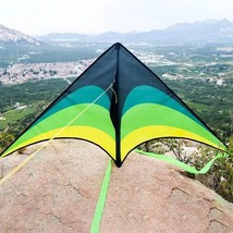 60”x30” Large Green Kite Come With 2 x 118” ribbons With A Free 660ft/200m Strin - £35.96 GBP