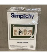 Simplicity Counted Cross Stitch Kit 05578 Save Our Wildlife Elephant Pan... - £9.61 GBP