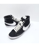 Nike Blazer Mid Women Size 9 Mesh Black White Sneakers 579956-002 - $674.26 MXN