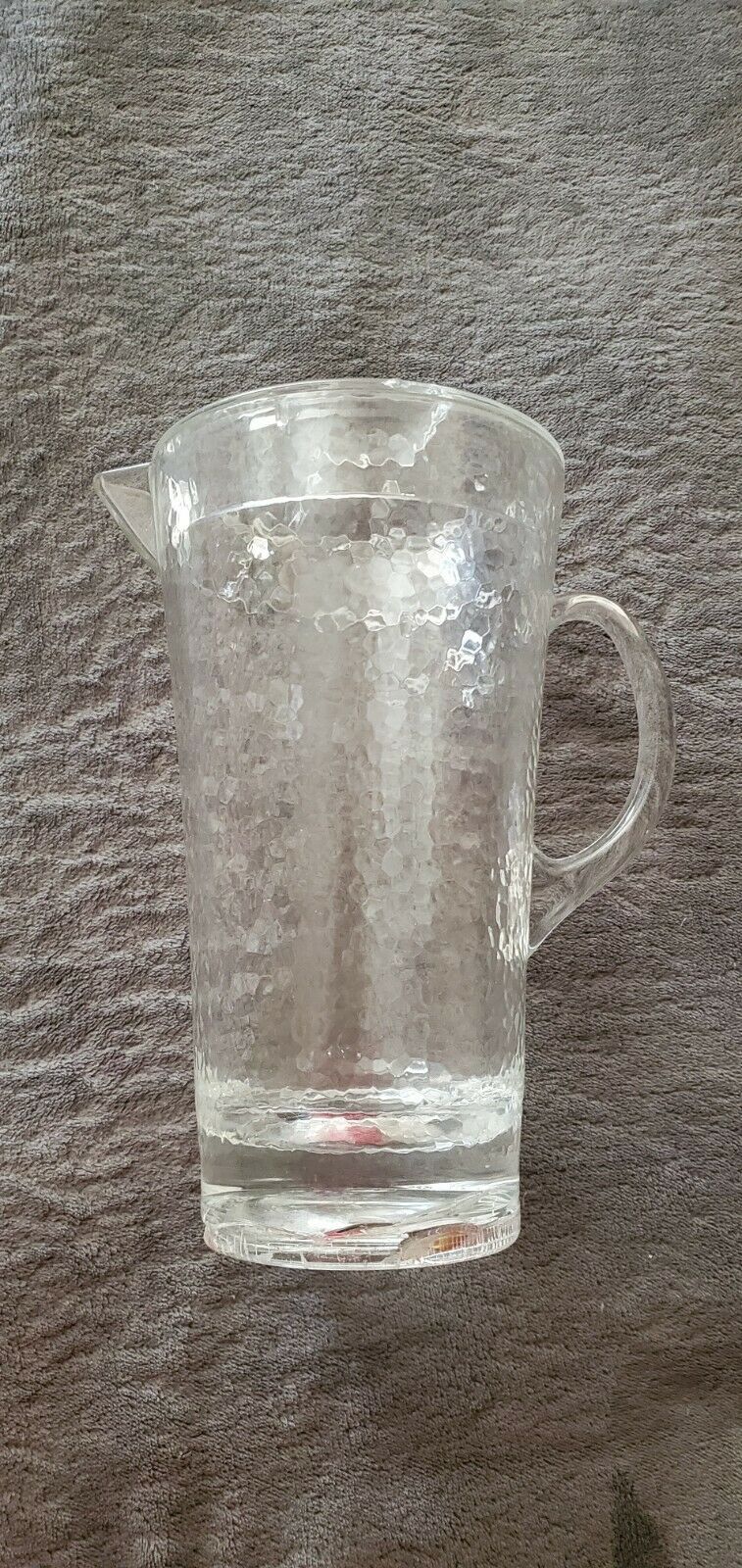 ACRYLIC WATER / BEVERAGE PITCHER - HAMMERED PATTERN - $5.99