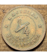 Bucarabones, Puerto Rico Coffee Hacienda Vega Redonda ¼ Almud Trade Token - $24.75