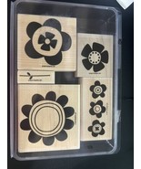 Stampin&#39; Up! Retired Big Blooms Flowers Wood Mount Rubber Stamp Set - Se... - €21,50 EUR