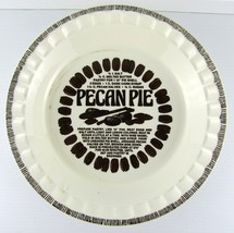 Vintage Country Harvest Pecan Pie Complete Recipe On 10&quot; Plate Scalloped... - £9.20 GBP