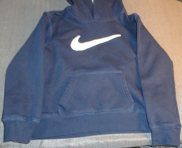NIKE DARK BLUE YOUTH FALL AUTUMN WEATHER PULLOVER KIDS HOODIE W/WIND DEF... - £18.07 GBP
