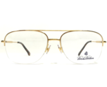 Brooks Brothers Eyeglasses Frames BB1041 1172 Gold Square Half Rim 55-16... - $74.75