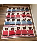 Vintage Vuteks Crown Crafts Teddy Bear ABC's Blanket Throw 60" X 80" 1988 - €65,24 EUR