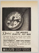 1947 Print Ad Daisy Plastic Fly Fishing Box Millsite Tackle Howell,Michigan - £6.50 GBP