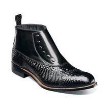 Stacy Adams Madison Spectator Spat Cap Toe Demi Boot Two Tone Black 00109-001 image 12