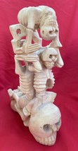 Mexican Folk Art Contortionist Skeletons Oaxacan Florentino Fuentes Wood Carving - £156.36 GBP