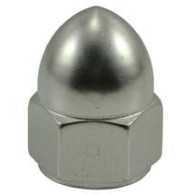 1/2&quot;-13 Polished 18-8 Stainless Steel Coarse Thread Acorn Cap Nuts (3 pcs.) - £16.18 GBP