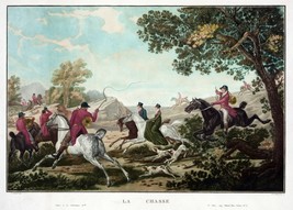 3462.Victorian Hunting Scene La Chasse French POSTER.Room Wall art decoration - £13.44 GBP+