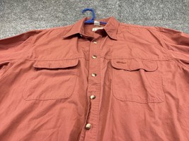LL Bean Fly Fishing Shirt Mens Large Button up Cotton Short sleeve - £10.89 GBP