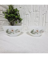 2x Arcopal France Daisy Small Bowls – Vintage Milk White Opal Glass Dess... - $358.13 MXN