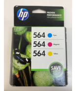 3pk Genuine HP 564 Color Ink DeskJet 3520 3521 3526 B8550 - EXP 05/2014 - $18.16 CAD