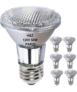 6 Pack H&amp;Z Par20 Short Neck 50W 120V, 3000K Flood Light with E26 Medium ... - $19.99