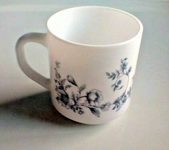 Arcopal France White Cup With A Navy Floral Motif Tea Coffee Cup - £5.35 GBP