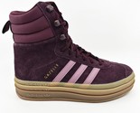 Adidas Gazelle Boot Maroon Wonder Orchid Gold Womens Athletic Sneakers - £58.57 GBP