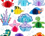 12 Pieces Ocean Sea Animal Honeycomb Centerpiece Under The Sea Table Dec... - £20.87 GBP
