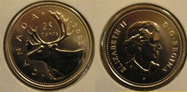 2005 P Canada 25 Cent Caribou Quarter Specimen Proof - £4.17 GBP