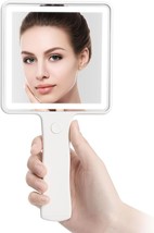 Travel Hand Held Mirror- Handheld Mirror with Handle for Makeup Rechargeable USB - £22.94 GBP