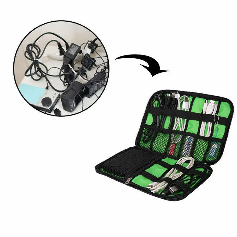 Sporting 1pc Travel Electronics Cable Organizer Bag Portable Storage Case for Mo - £23.90 GBP