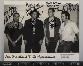 Jem Crossland &amp; the Hypertonics Autograph Signed 8x10 Promotional Photo tob - £52.73 GBP