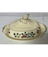 Adams TitianWare Cream W/ Floral Covered Vegetable Dish Lid ENGLAND ANTIQUE - $64.01 CAD