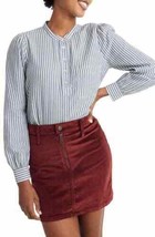 NWT Madewell Puff-Sleeve Railroad Stripe Popover Shirt Women&#39;s SZ Small MSRP $72 - £19.71 GBP