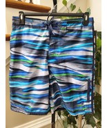 Nike Men&#39;s Multicolor Polyester Pull On Swim Trunk Logo Print Shorts Siz... - £39.23 GBP