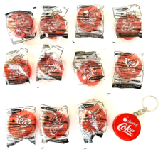 Lot 12 Cherry Coke Keychains CD Package Openers Coca Cola 11 New 1 Open ... - $33.85