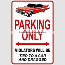 Christine Plymouth Fury Famous Car Metal Parking Sign - $22.54