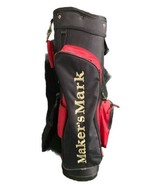 Maker&#39;s Mark Datrek Golf Cart Bag Black And Red 7-Dividers 3 Pockets Rai... - $89.99