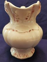 HALL '80 PITCHER 5 3/4" TALL WHITE WITH PINK DETAILS image 3
