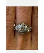 2CT Moissanite Art Deco &amp; Antique Engagement  Ring 14k White Gold Plated - £88.97 GBP