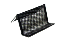 Metal Mesh Business Card Holder, Stand For Desk Office Black 4x2.5x3.5" ... - $1.75