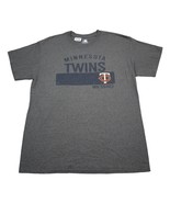 Minnesota Twins Shirt Mens L Gray MLB Baseball Team Graphic Tee - £13.96 GBP