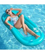 Inflatable Pool Lounger Float - Pool Float w Mesh Stable Relaxing Water ... - £14.55 GBP