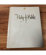 HOLY BIBLE King James Version White Good Counsel With Color Publishing 1963 - £13.48 GBP