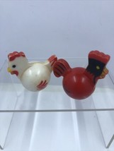 Fisher Price Rooster &amp; Chicken Farm Animals Vintage 1970s - £6.23 GBP
