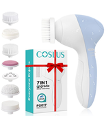 Facial Cleansing Brush Silicone Face Scrubber: 7 in 1 FBS-D Electric Exf... - $32.09