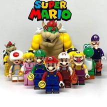  super mario brothers princess peach yoshi bowser wario minifigures set lego compatible thumb200