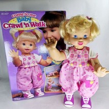 Vtg 1998 Toy Biz Come To Me Baby Crawl N Walk Doll 16” Partially Works - £19.61 GBP